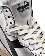 Diadora Heritage Pelle Premium Stone Wash Ceratura Naturale Argento Donna