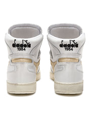 Diadora Heritage Pelle Premium Stone Wash Ceratura Naturale Bianco Donna