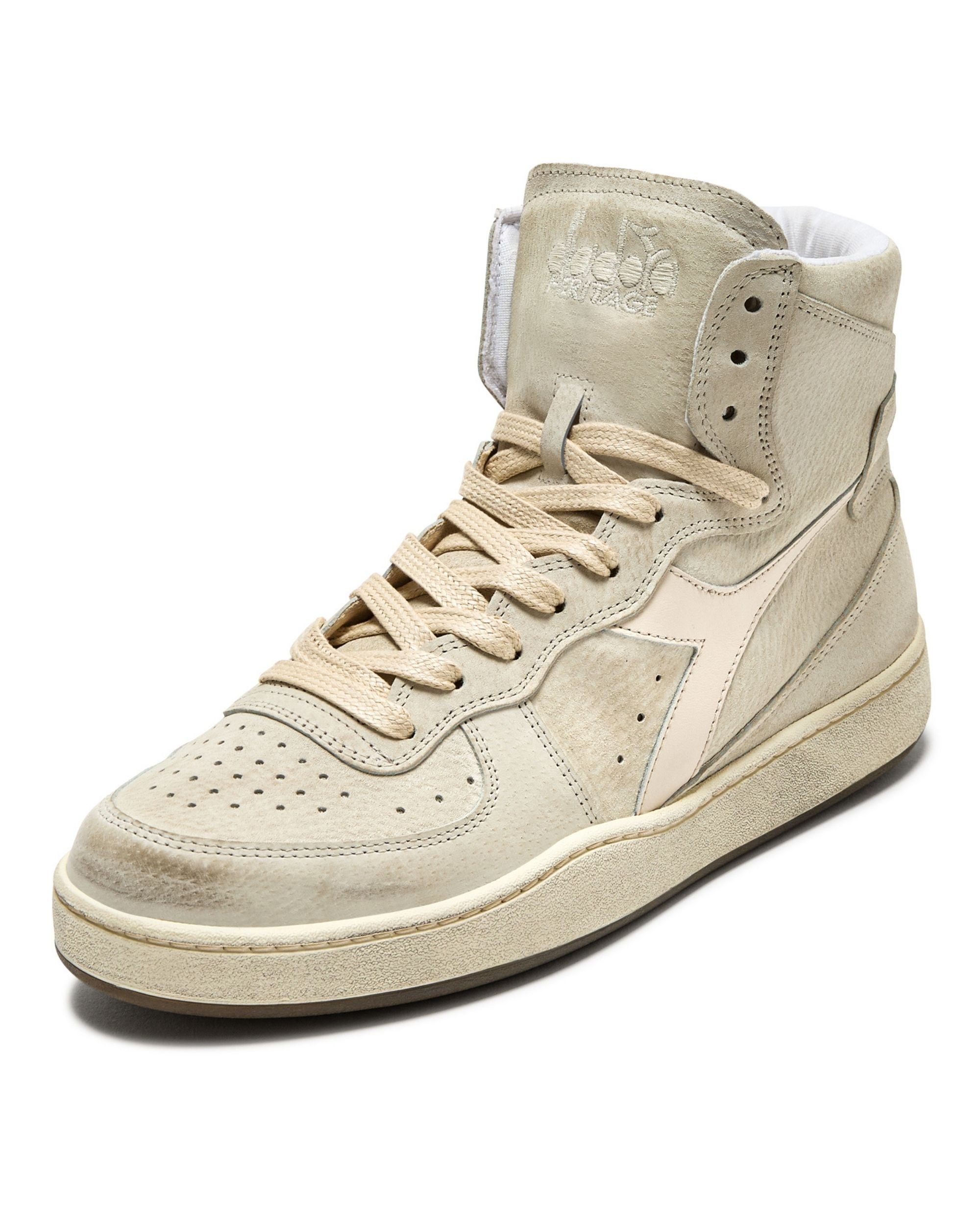 Diadora Heritage Pelle Premium Stone Wash Ceratura Naturale Beige Unisex
