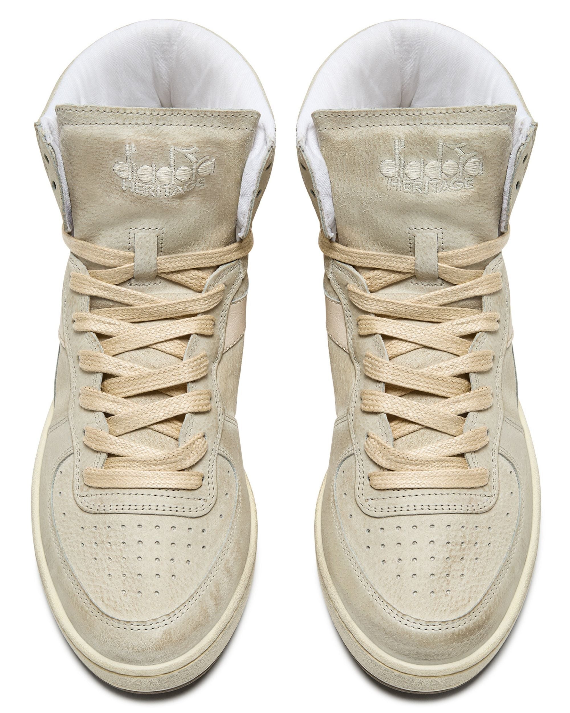 Diadora Heritage Pelle Premium Stone Wash Ceratura Naturale Beige Unisex
