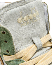 Diadora Heritage Sneaker Basket Metal Tomaia In Pelle Effetto Used Bianco Verde Donna 178889