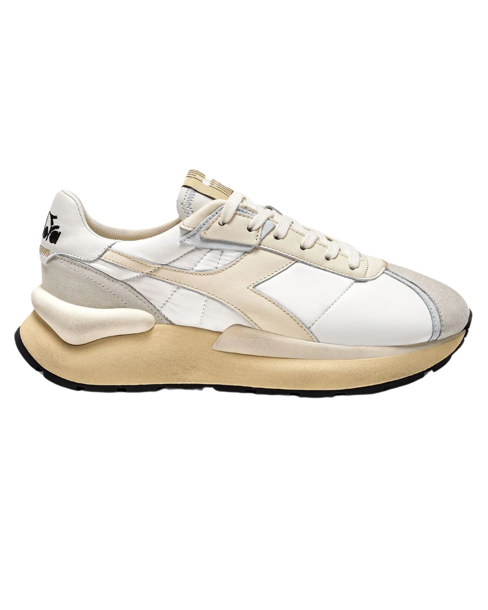 Diadora Heritage Sneaker Casual Con Tomaia Dettagli In Pelle Bianco Unisex