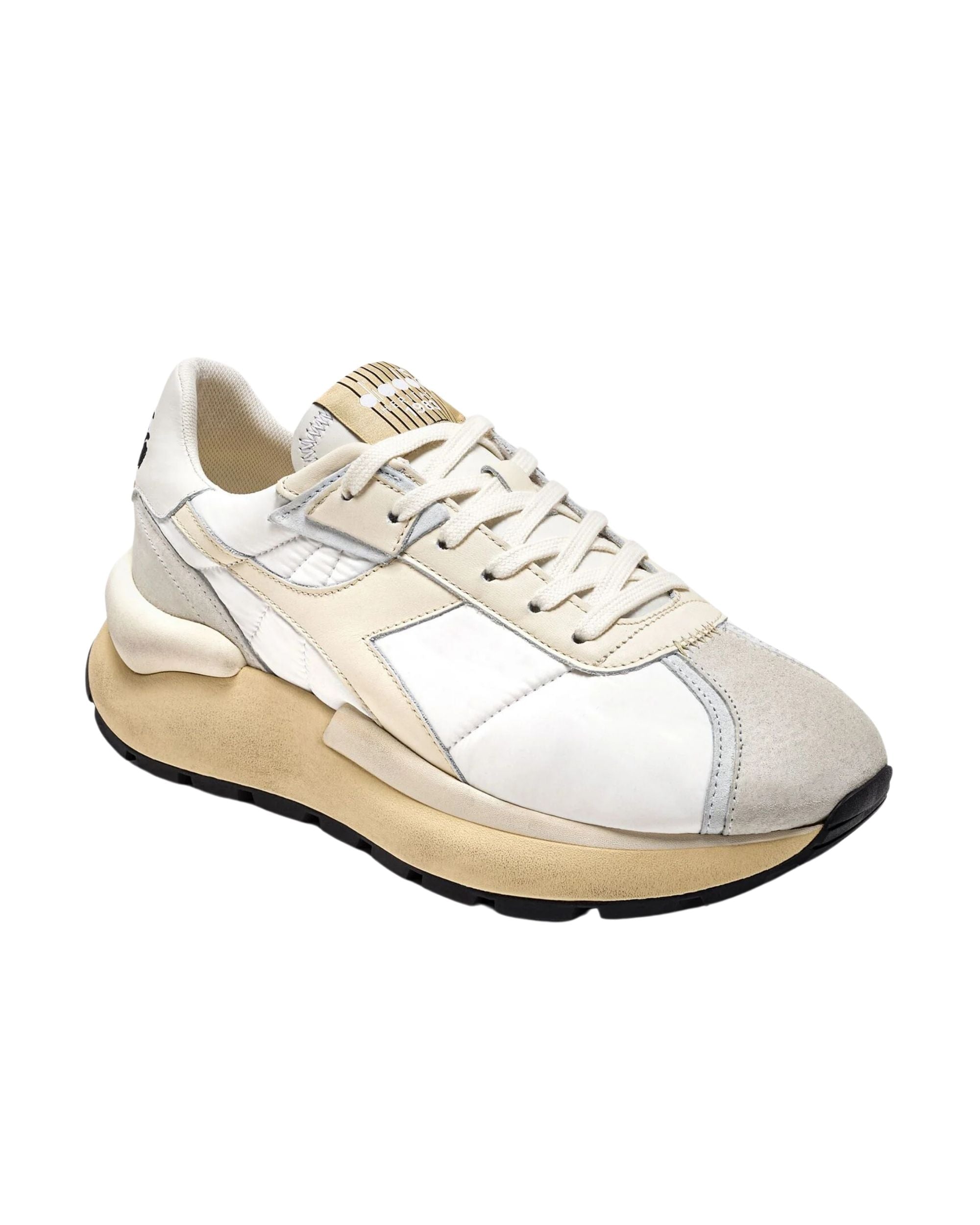 Diadora Heritage Sneaker Casual Con Tomaia Dettagli In Pelle Bianco Unisex