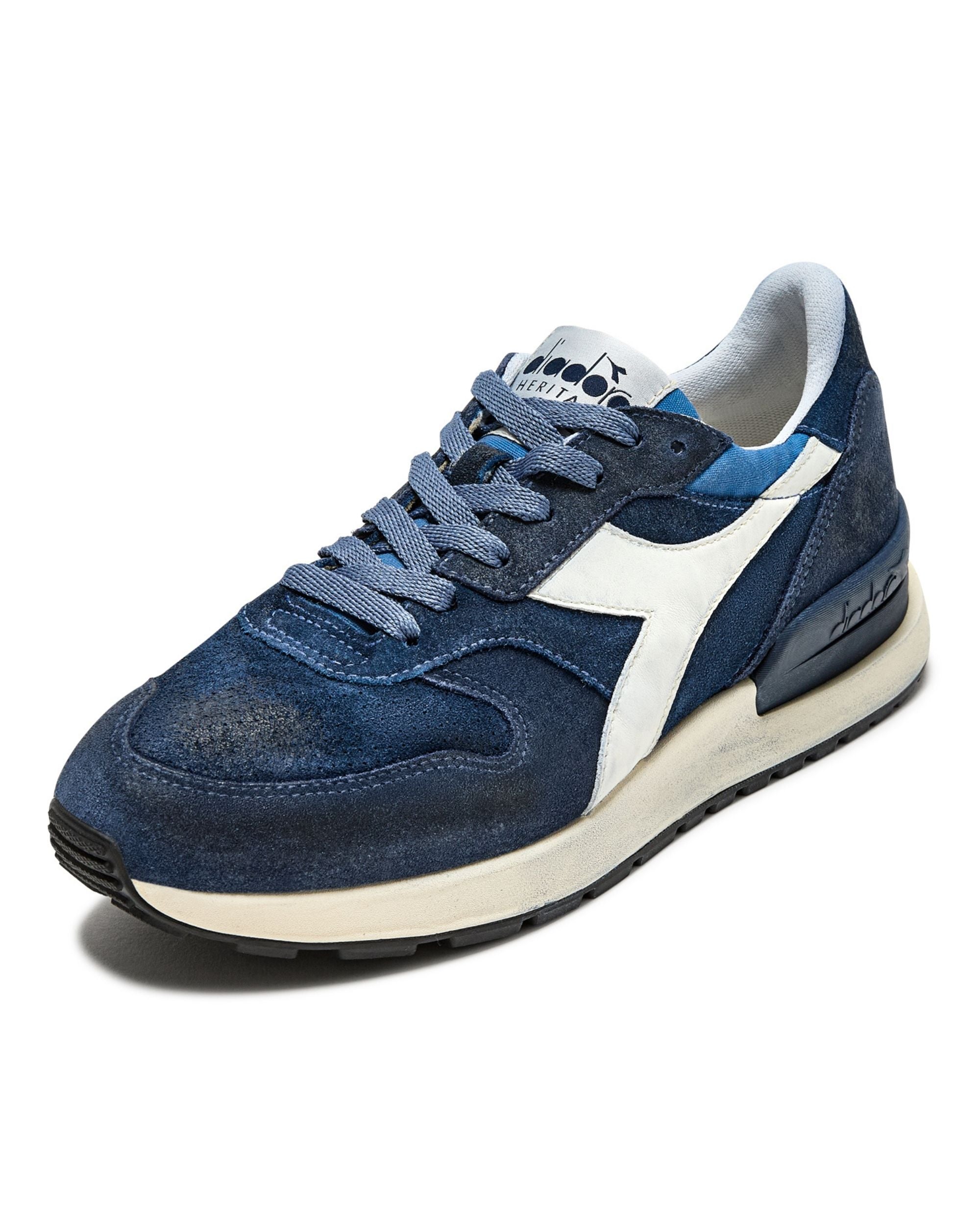 Diadora Heritage Sneaker Casual Tomaia In Suede Blu Uomo