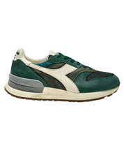 Diadora Heritage Sneaker Tomaia In Pelle Nubuck Verde Uomo
