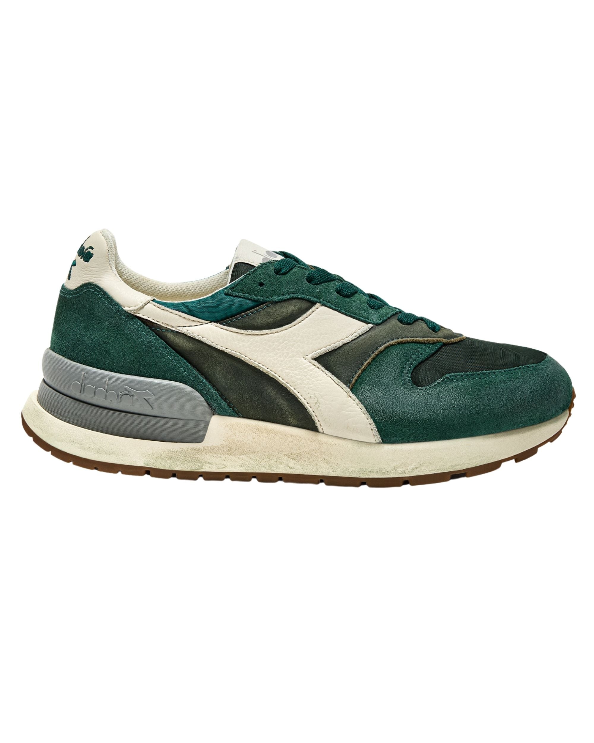 Diadora Heritage Sneaker Tomaia In Pelle Nubuck Verde Uomo