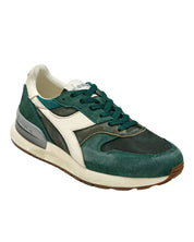 Diadora Heritage Sneaker Tomaia In Pelle Nubuck Verde Uomo