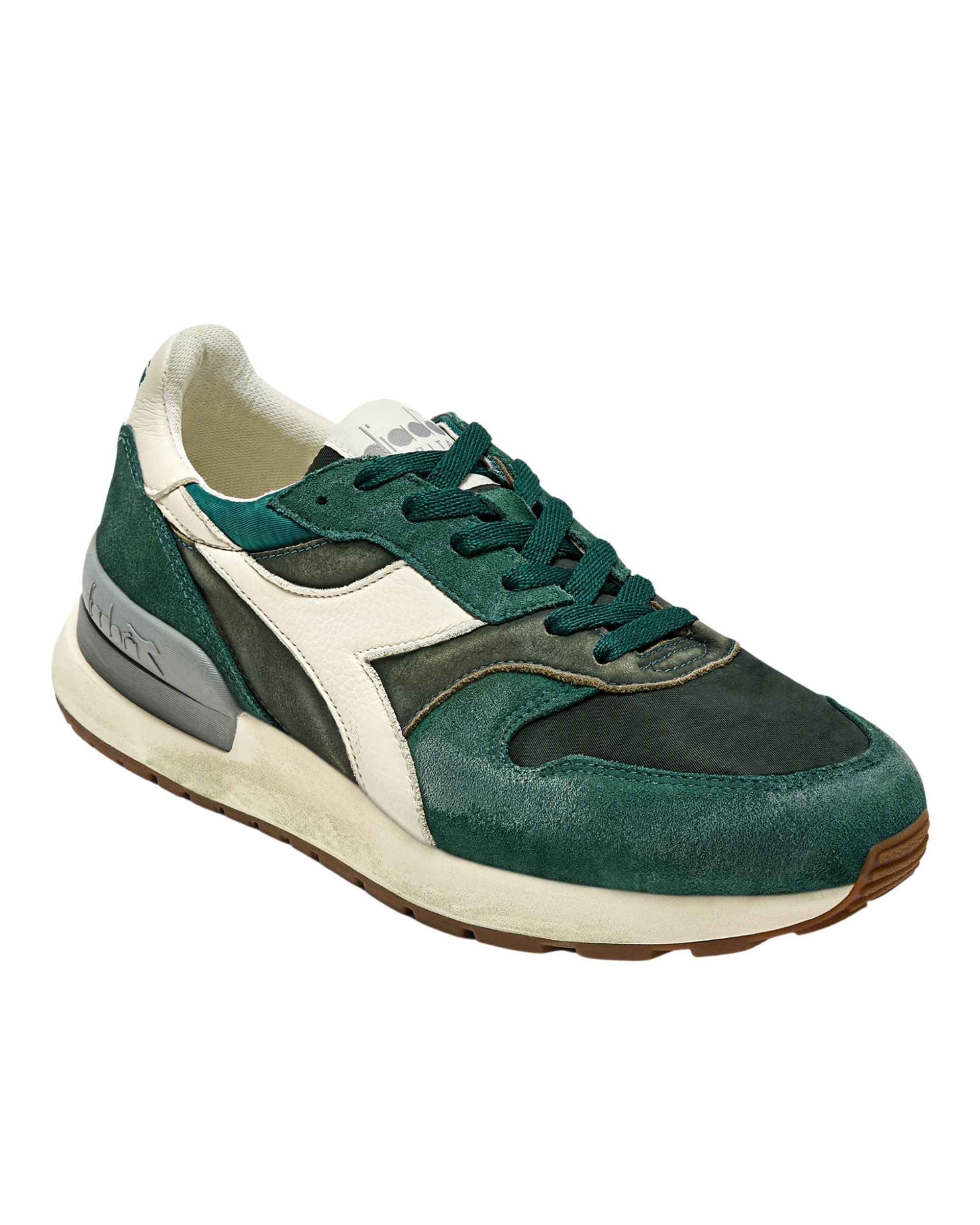 Diadora Heritage Sneaker Tomaia In Pelle Nubuck Verde Uomo