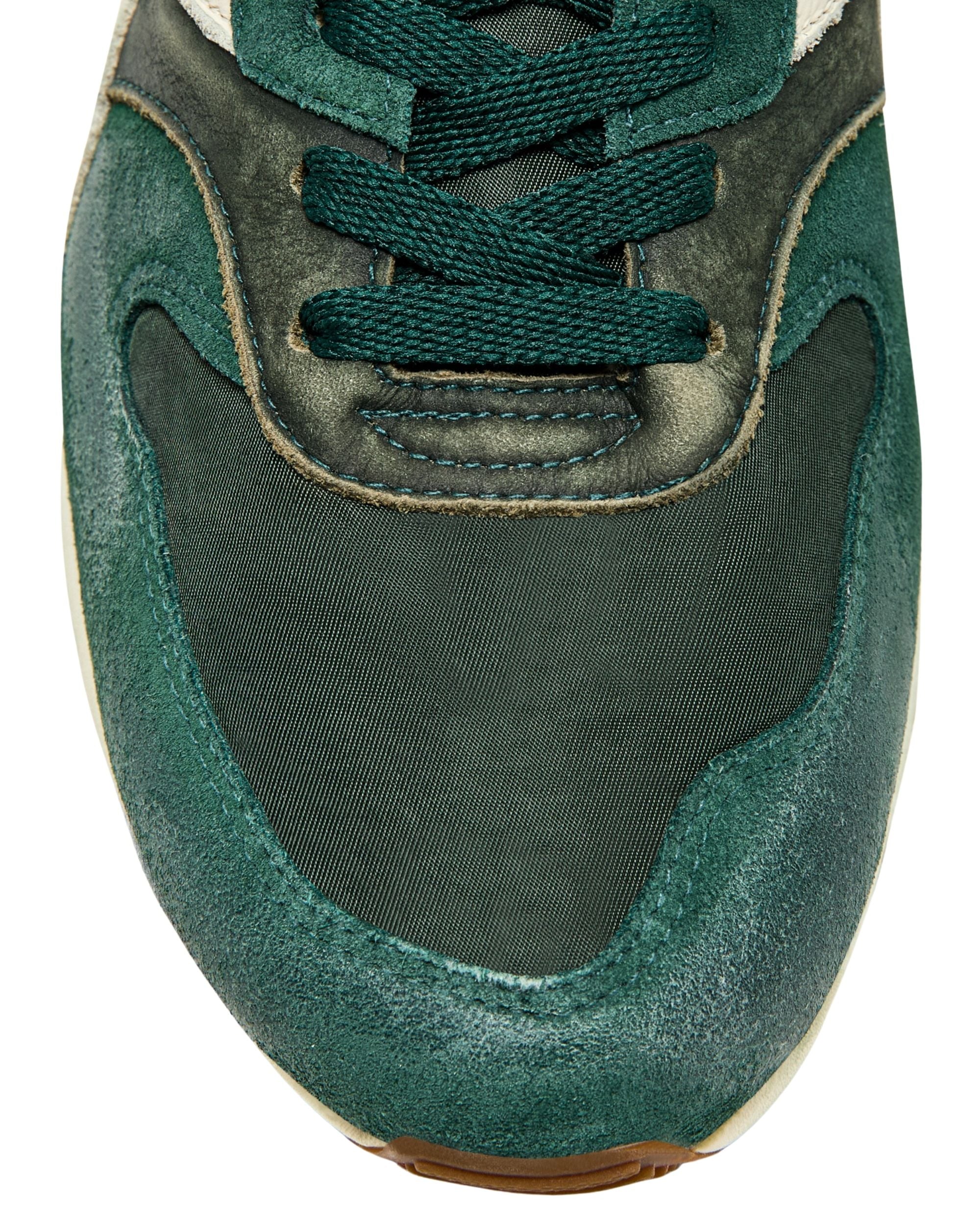 Diadora Heritage Sneaker Tomaia In Pelle Nubuck Verde Uomo