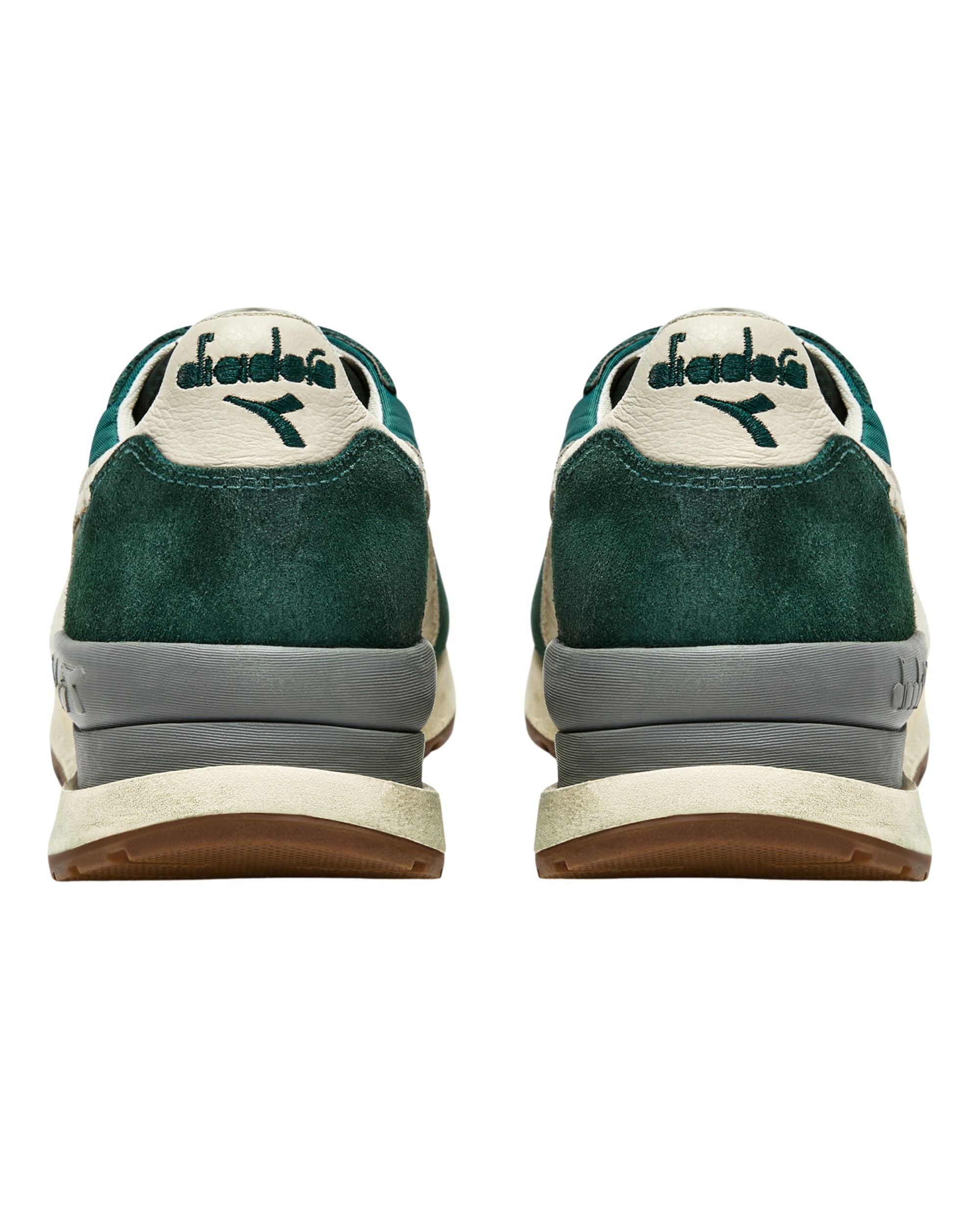 Diadora Heritage Sneaker Tomaia In Pelle Nubuck Verde Uomo