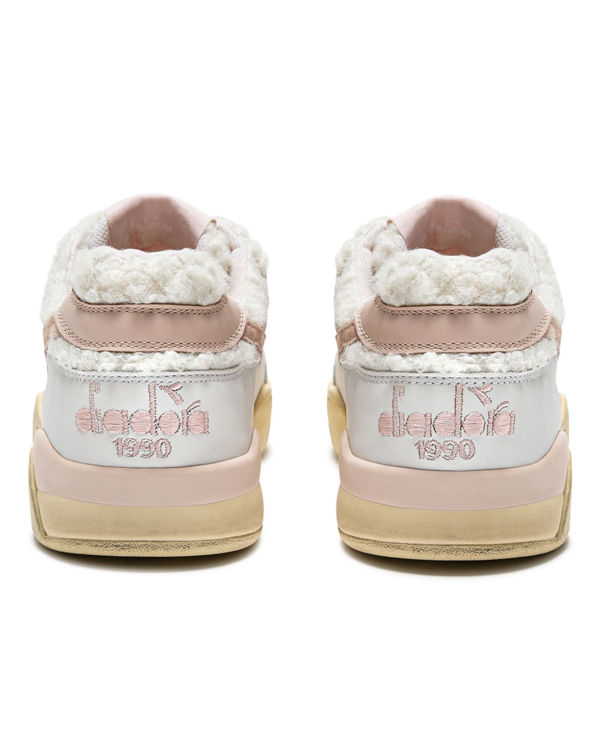 Diadora Heritage Pelle Premium Stone Wash Ceratura Naturale Rosa Donna
