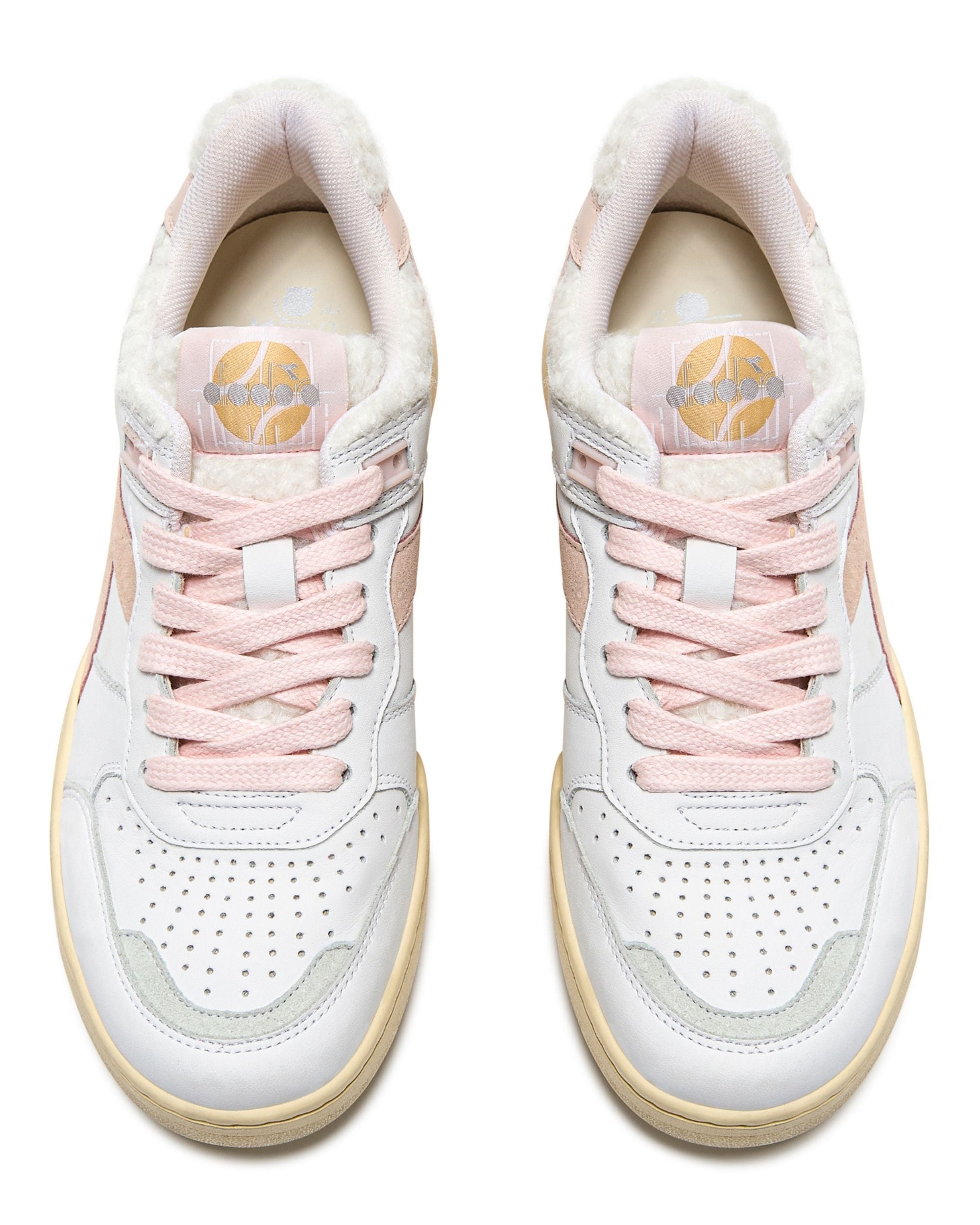 Diadora Heritage Pelle Premium Stone Wash Ceratura Naturale Rosa Donna
