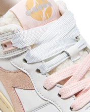 Diadora Heritage Pelle Premium Stone Wash Ceratura Naturale Rosa Donna