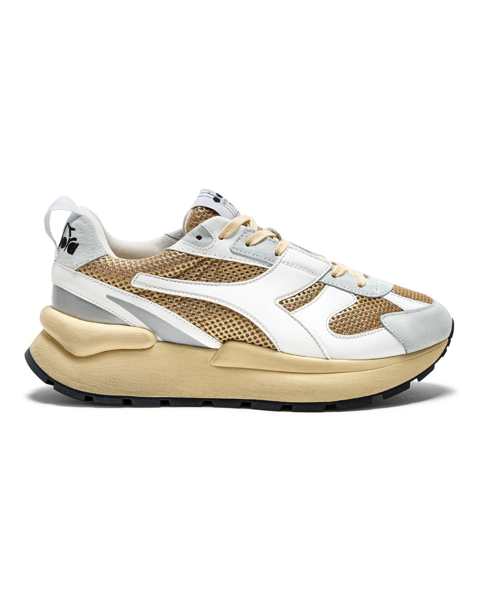 Diadora Heritage Sneakers Mercury Elite Stone Wash Bianco Oro