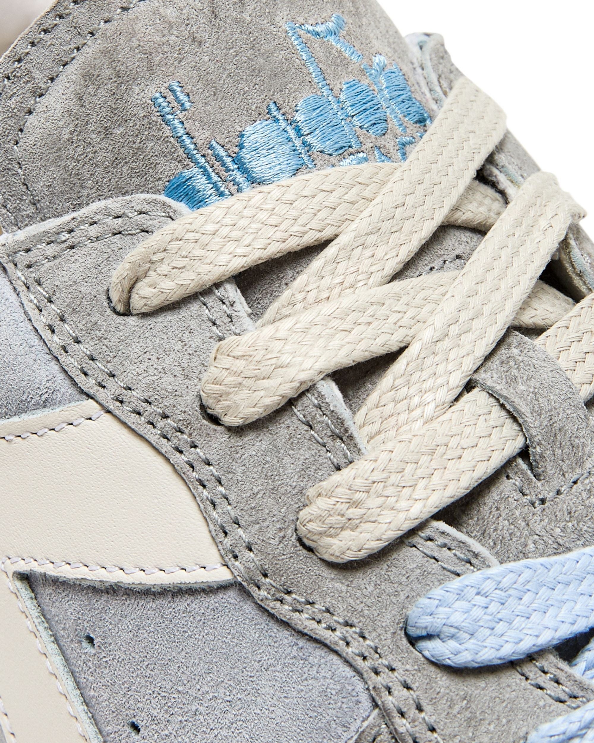 Diadora Heritage Pelle Premium Stone Wash Ceratura Naturale Azzurro Unisex