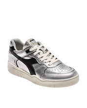 Diadora Heritage Sneaker In Pelle Laminata Argento Donna