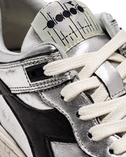 Diadora Heritage Sneaker In Pelle Laminata Argento Donna