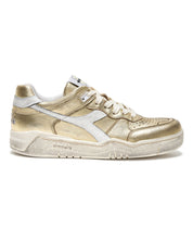 Diadora Heritage Pelle Premium Stone Wash Ceratura Naturale Oro Donna
