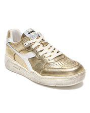 Diadora Heritage Pelle Premium Stone Wash Ceratura Naturale Oro Donna