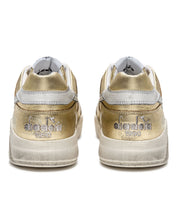 Diadora Heritage Pelle Premium Stone Wash Ceratura Naturale Oro Donna