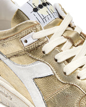 Diadora Heritage Pelle Premium Stone Wash Ceratura Naturale Oro Donna