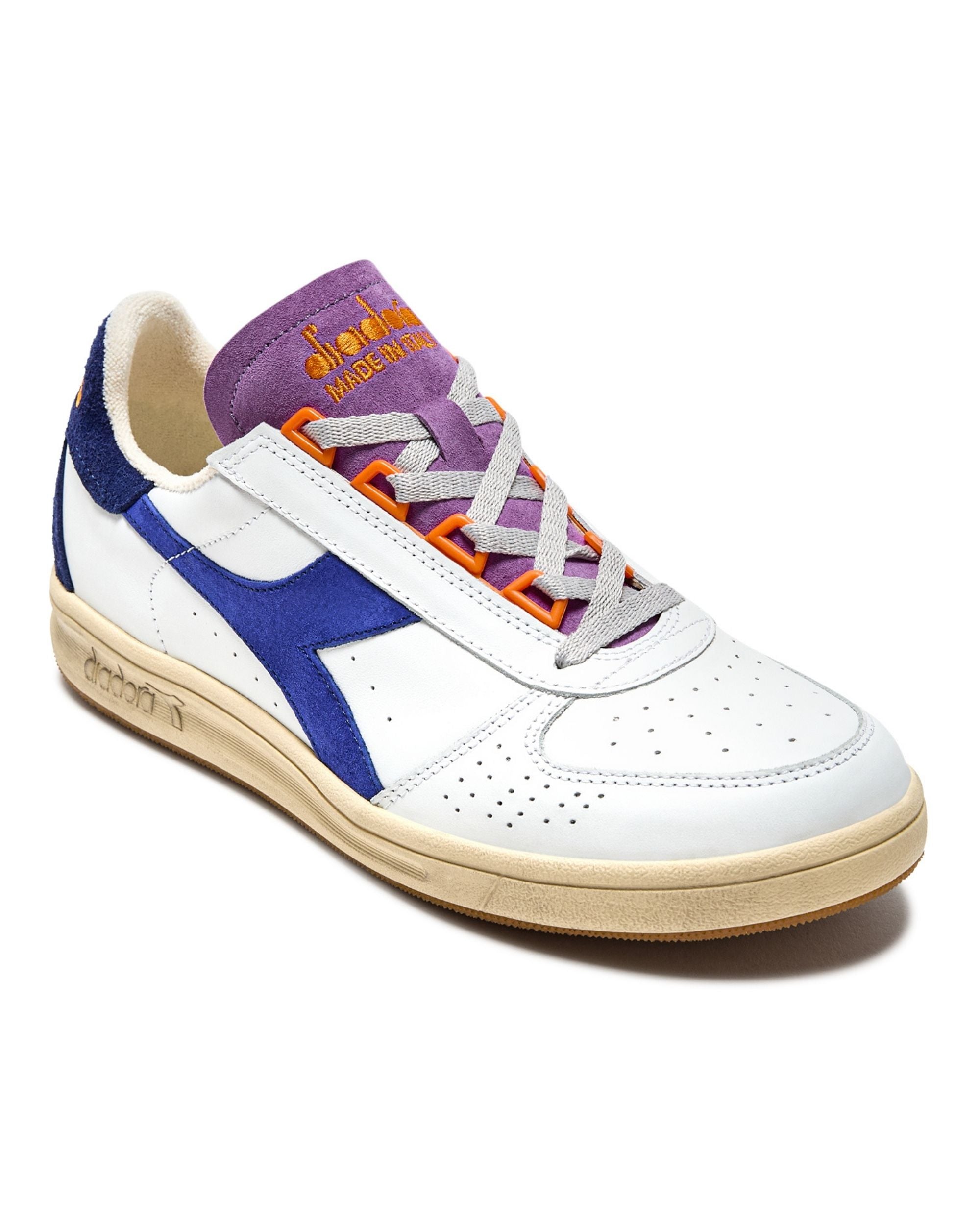 Diadora Heritage Pelle Premium Stone Wash Ceratura Naturale Bianco Unisex