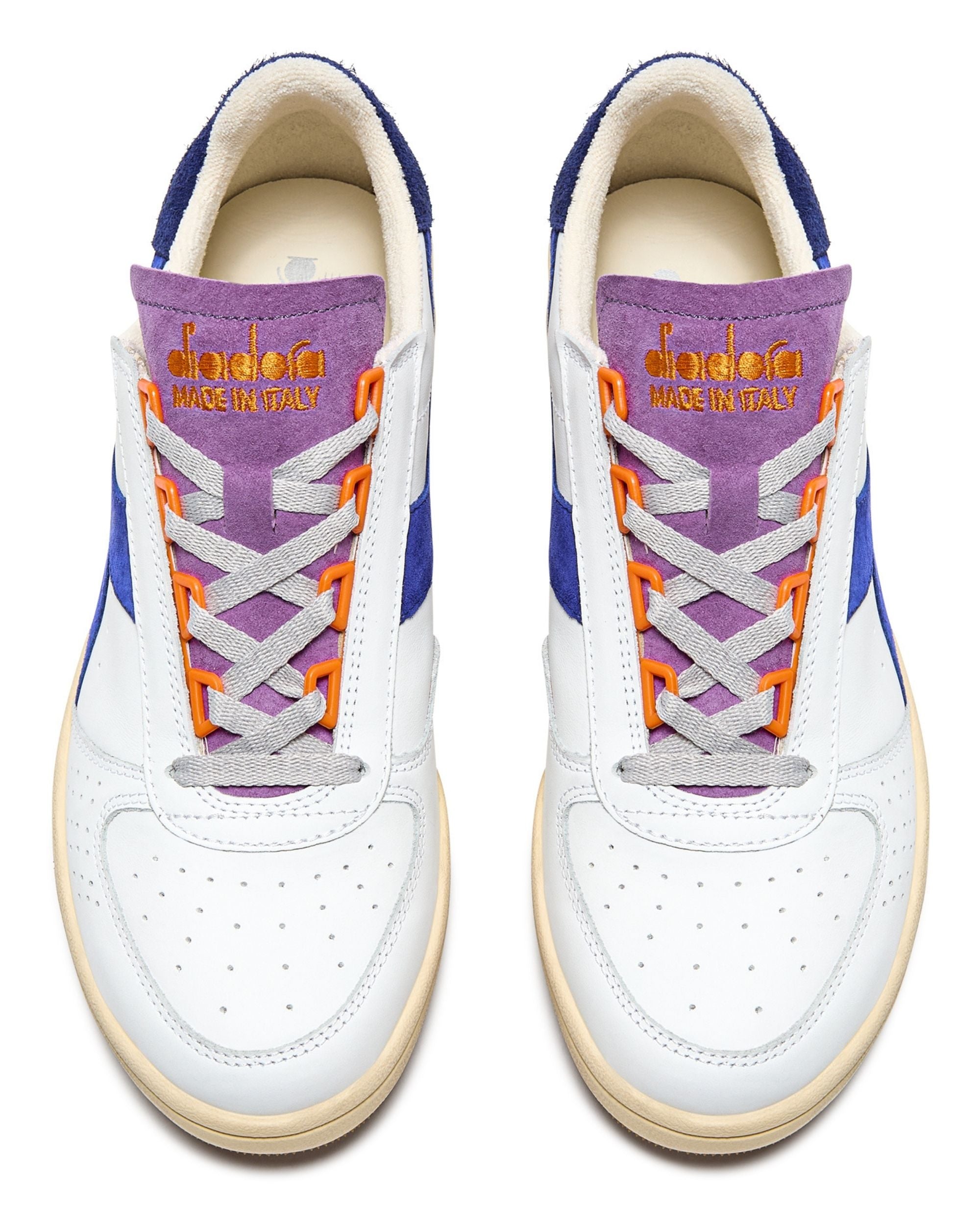 Diadora Heritage Pelle Premium Stone Wash Ceratura Naturale Bianco Unisex