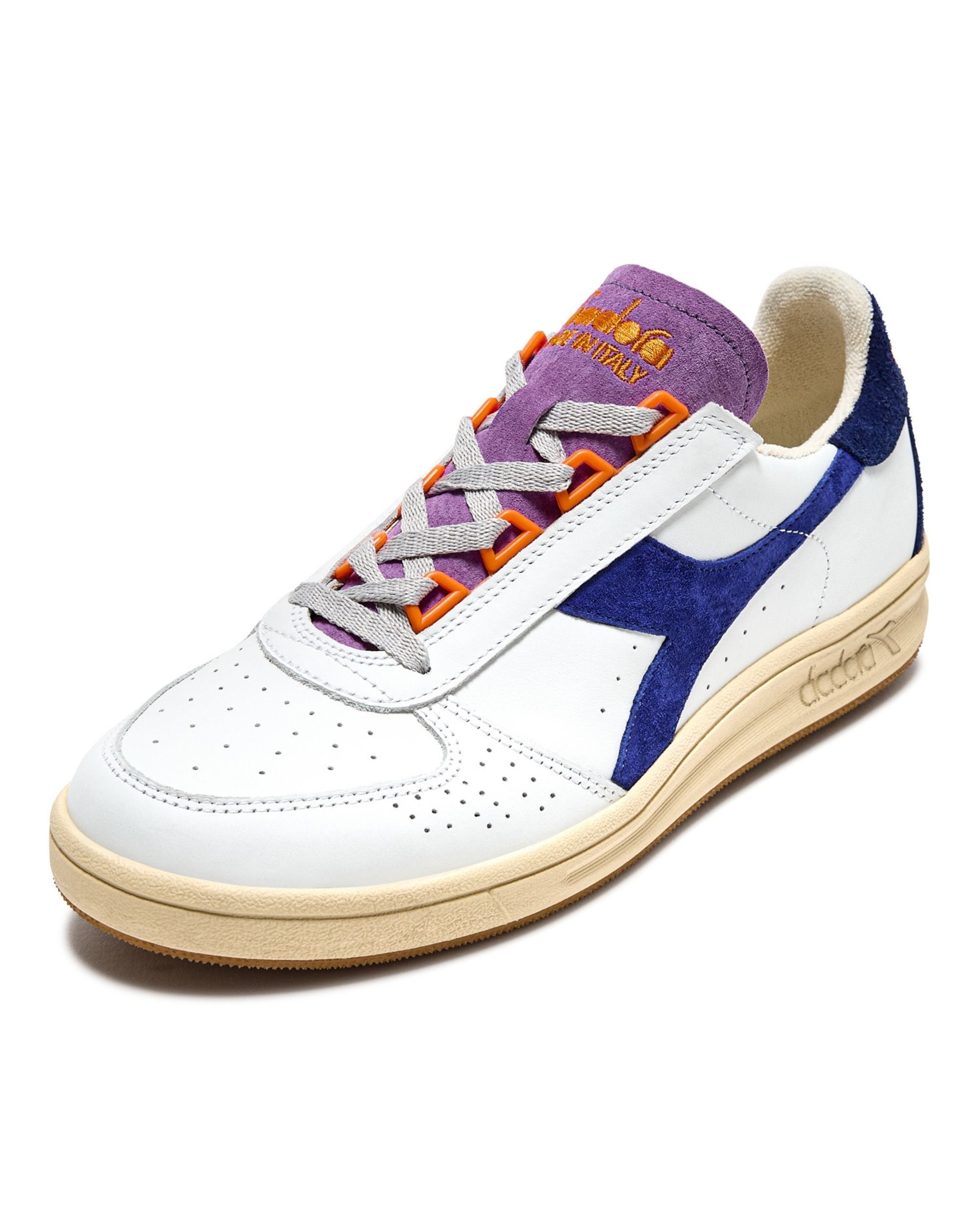 Diadora Heritage Pelle Premium Stone Wash Ceratura Naturale Bianco Unisex