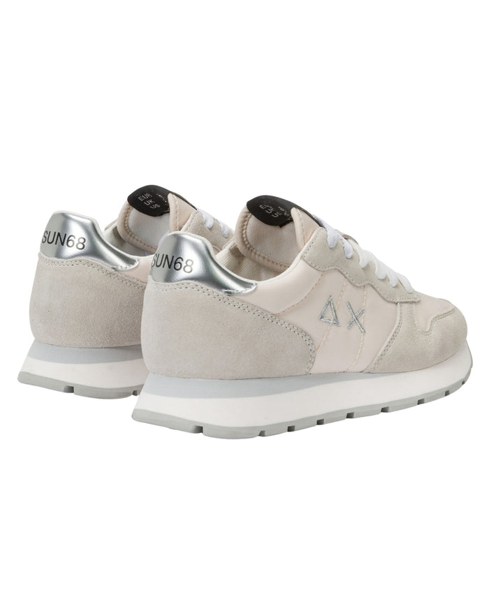 Sun68 Sneaker Casual In Pelle E Tessuto Bianco Donna 3