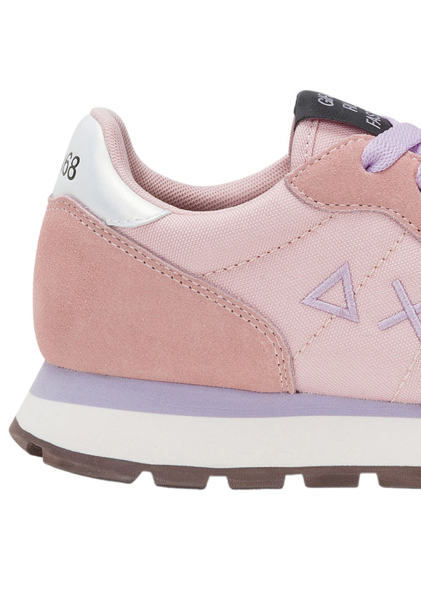 Sun68 Sneaker Casual In Pelle E Tessuto Rosa Donna-2