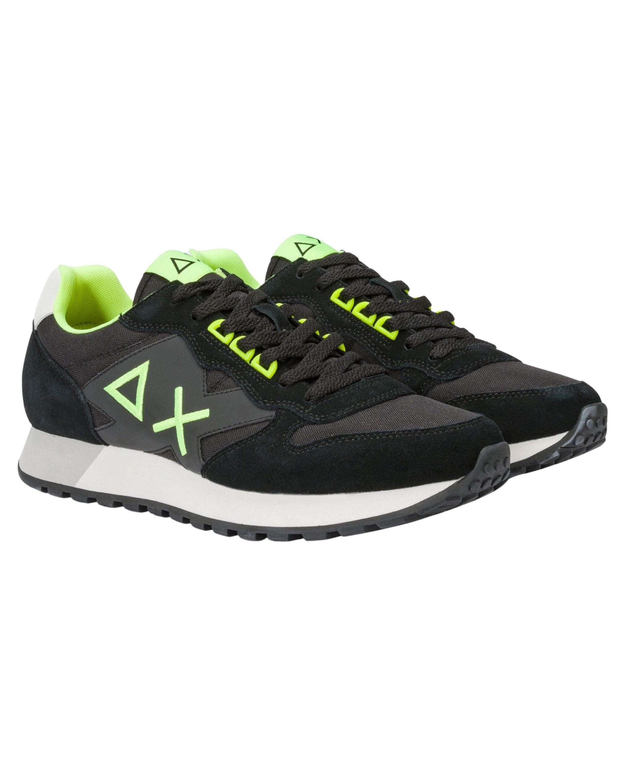 Sun68 Sneaker Casual Nylon E Suede Nero Uomo