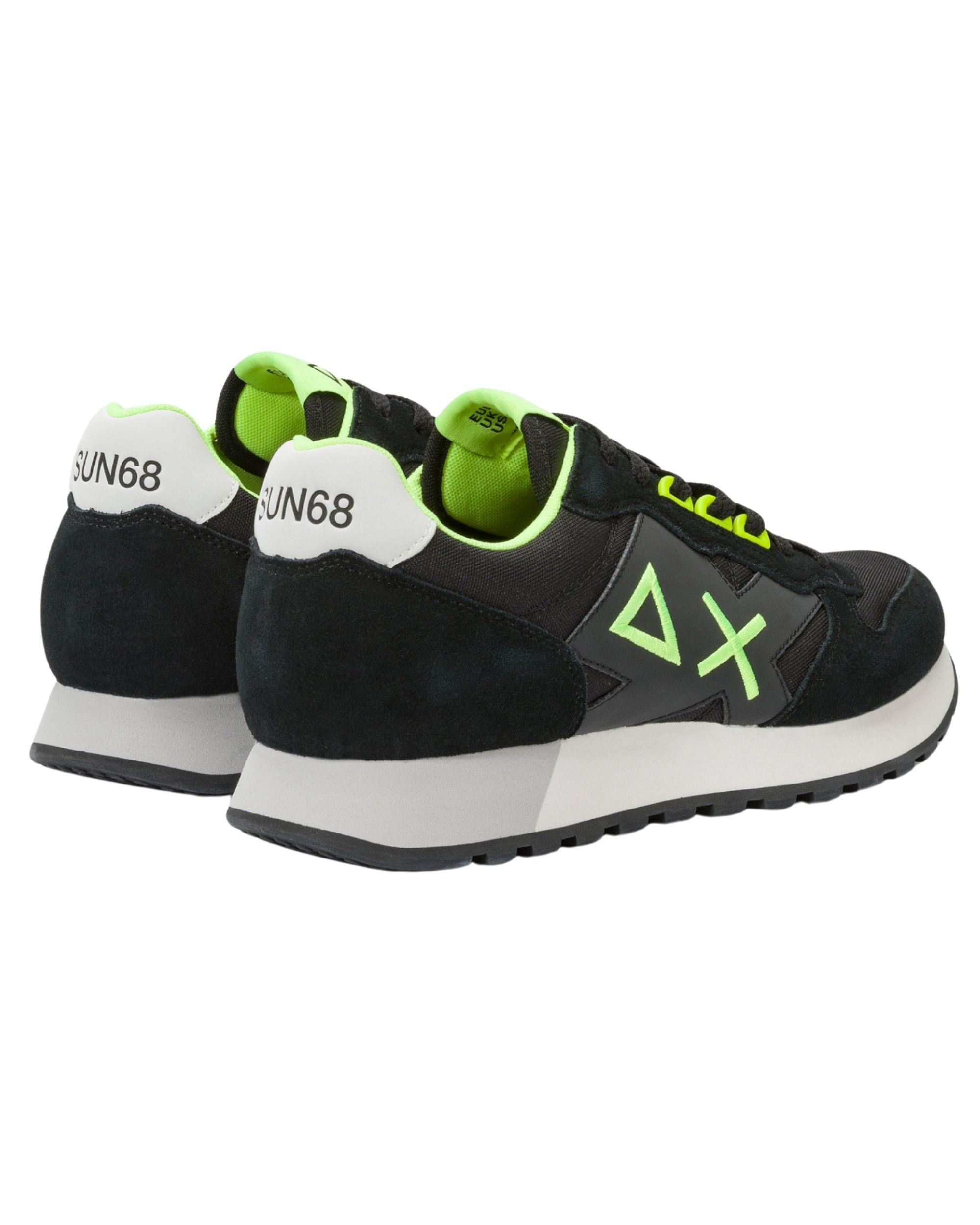 Sun68 Sneaker Casual Nylon E Suede Nero Uomo