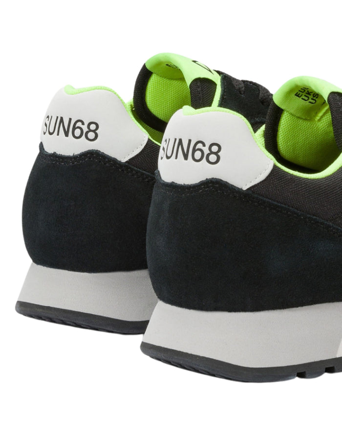 Sun68 Sneaker Casual Nylon E Suede Nero Uomo 6