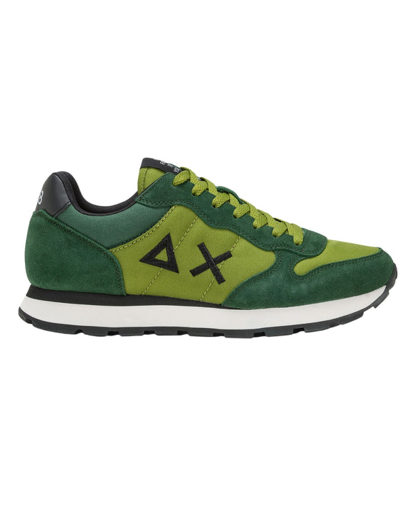 Sun68 Sneaker Casual Nylon E Suede Verde Uomo