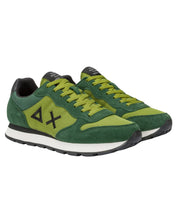 Sun68 Sneaker Casual Tom Color tomaia in Nylon e Suede Verde Scuro Uomo Z44107
