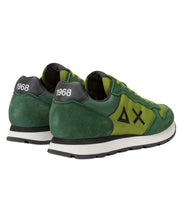Sun68 Sneaker Casual Tom Color tomaia in Nylon e Suede Verde Scuro Uomo Z44107