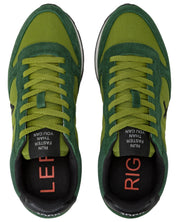 Sun68 Sneaker Casual Tom Color tomaia in Nylon e Suede Verde Scuro Uomo Z44107
