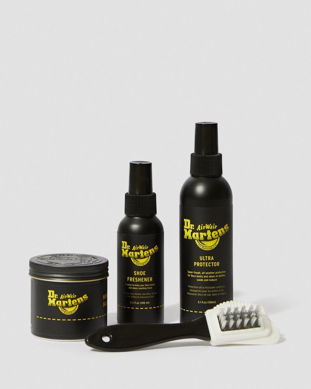 Dr. Martens Kit Premium Cura Scarpe Set Protect Cera+Spray+Deodorante+Spazzola AC775000