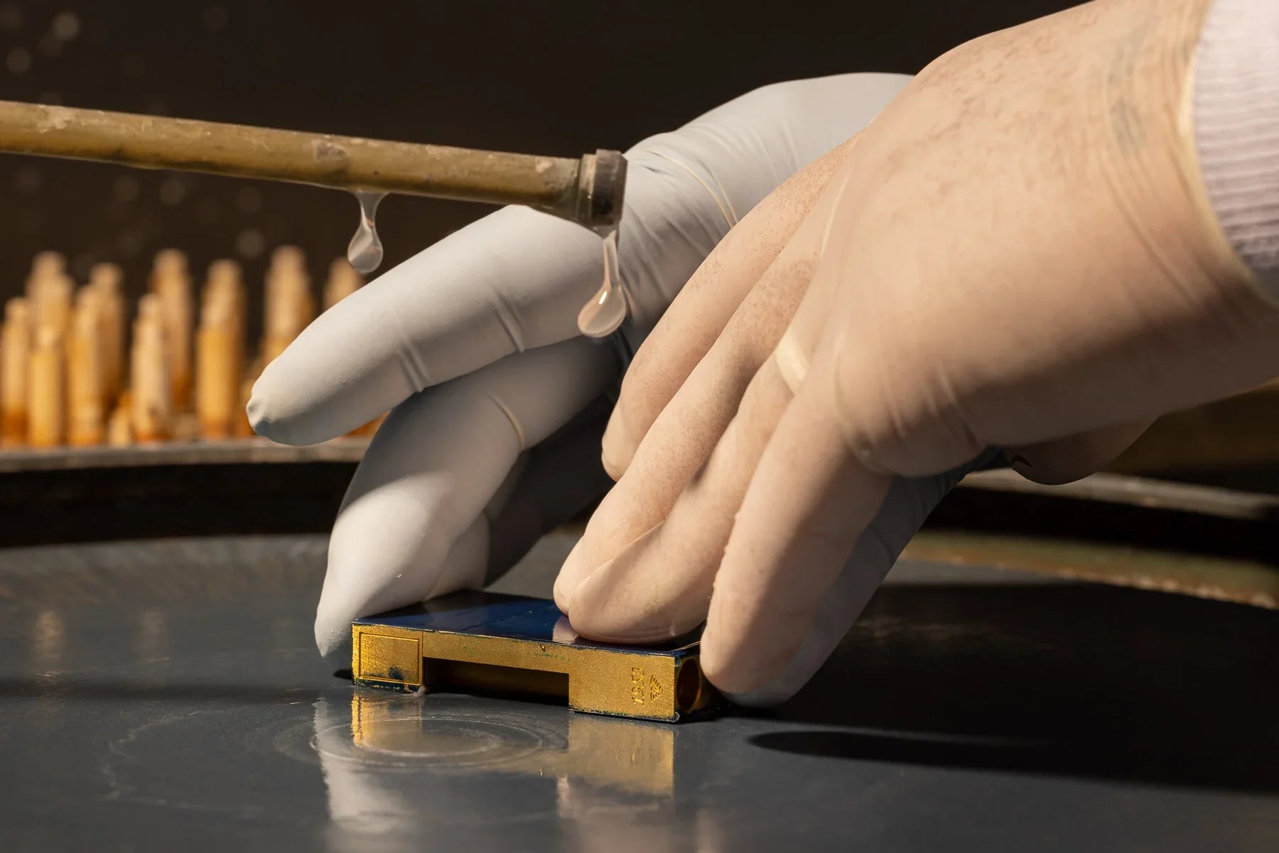 S.t.dupont accendino ligne 1 ottone Made in France Cling 51x37x12 mm Nero ORO