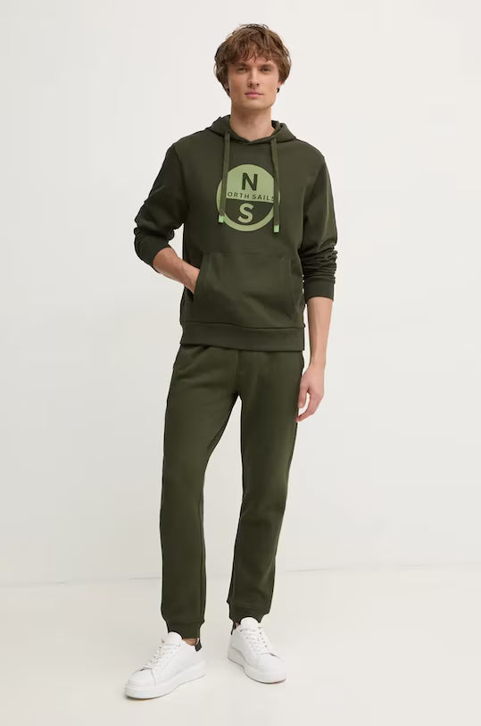 North Sails Pantaloni joggers tuta tecnica tech verde 673115 0440