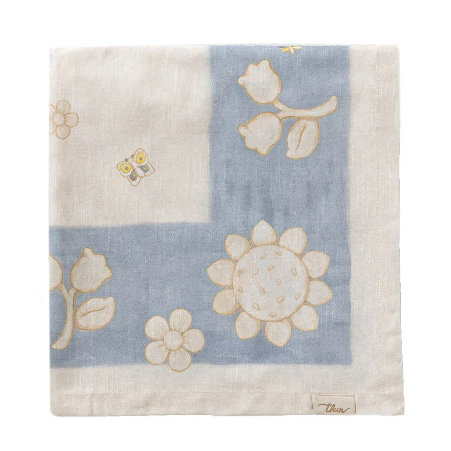 THUN Tovaglia cotone 100% Elegance 160x200 cm Azzurro