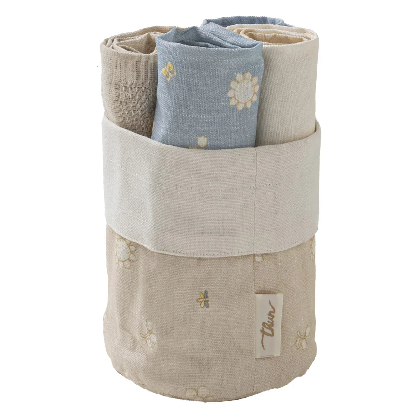 THUN® Set 4 Stronfinacci con Cestino Elegance Beige B101125