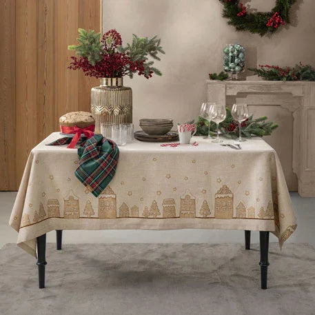 THUN Tovaglia Antimacchia 150x260 cm Thunland Gingerbreadhouse Beige