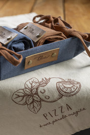 THUN Set 3 Strofinacci 40x60 cm con Cestino Acqua e Farina - b101501