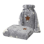 THUN Plaid Coperta con Borsa 70x100cm Abbracciami Star Glow in the Dark Blue b201288