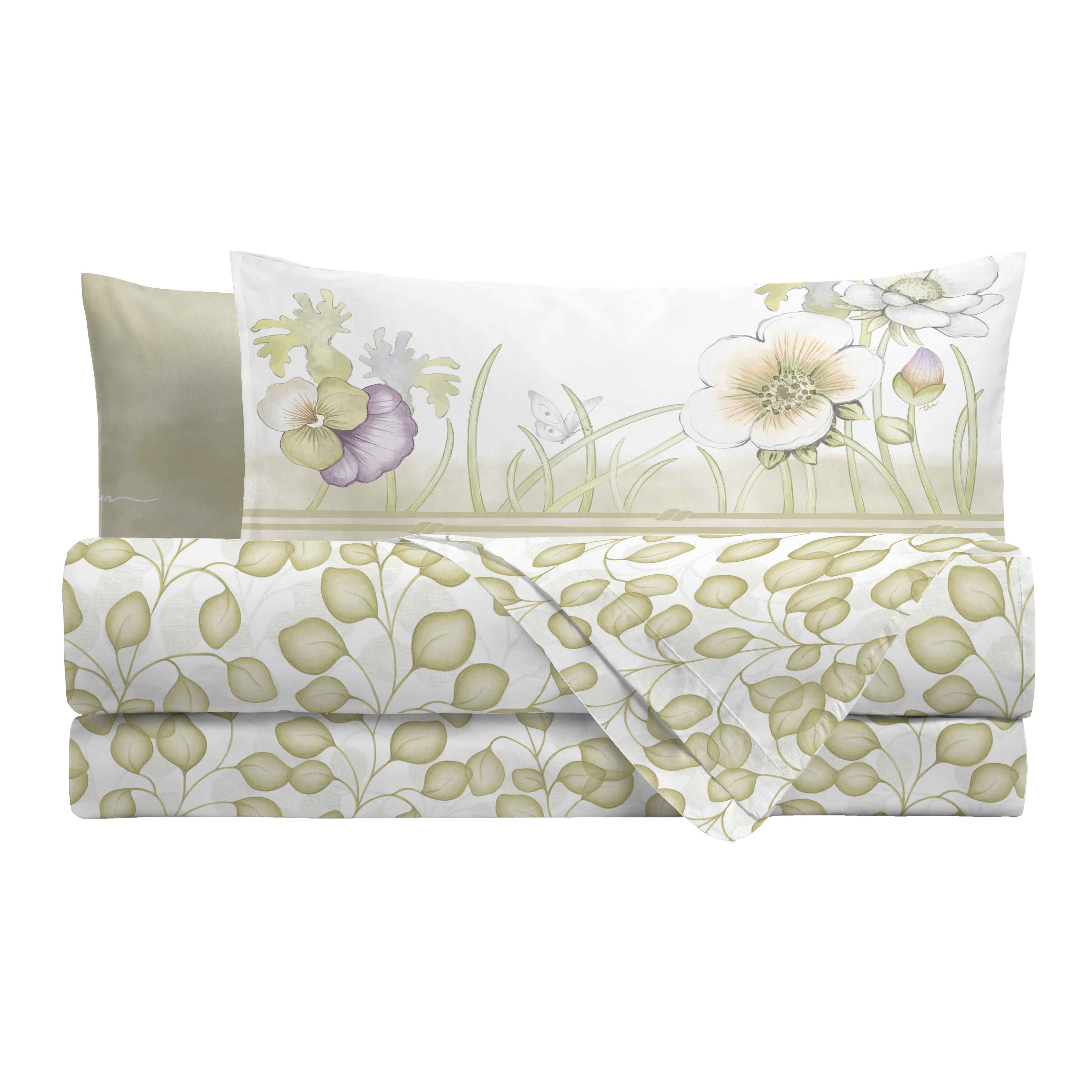 THUN Lenzuola Completo Letto Singolo in Cotone 4 Bloom multicolor b201469