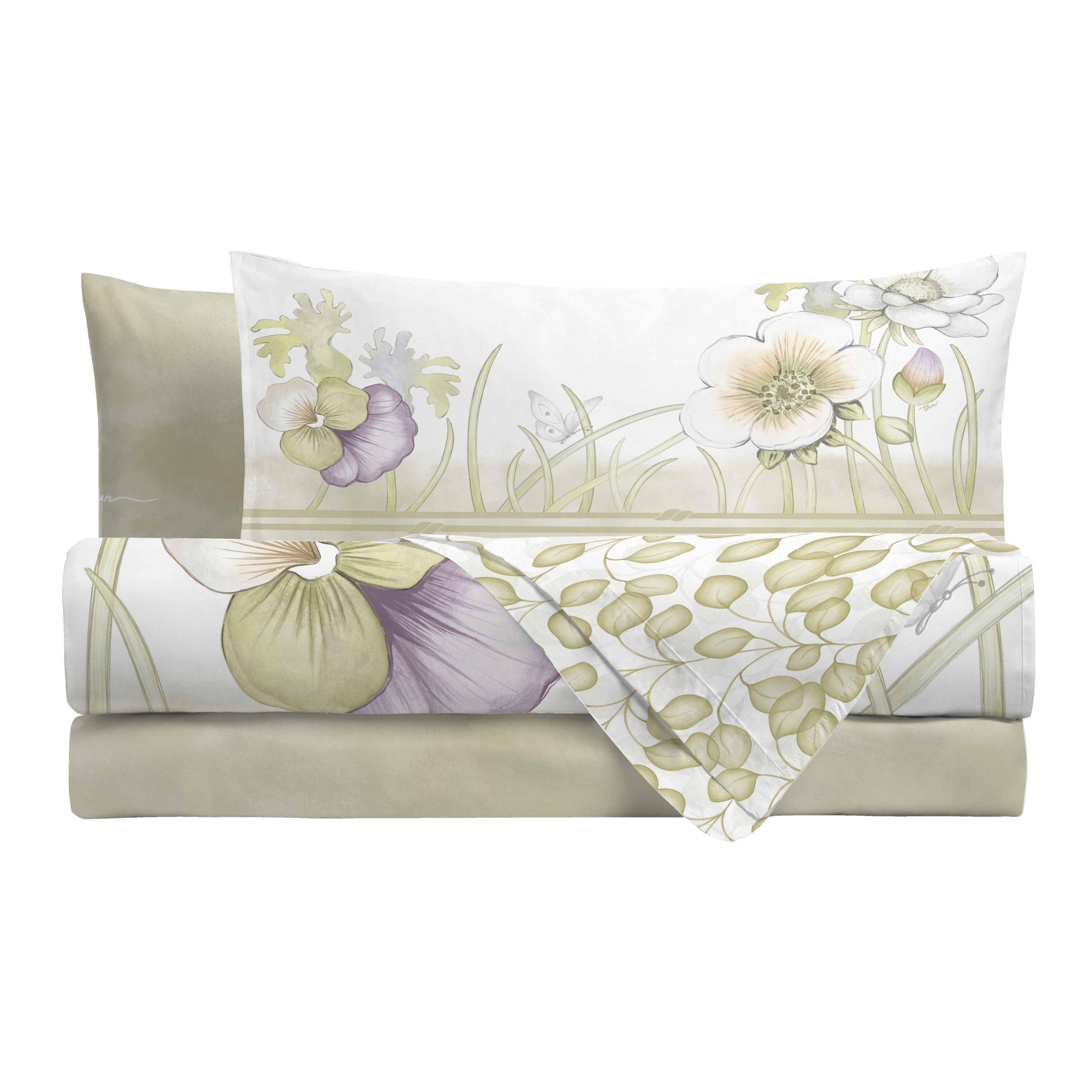 THUN Parure Copripiumino Singolo Bloom Multicolor B201472 con federa