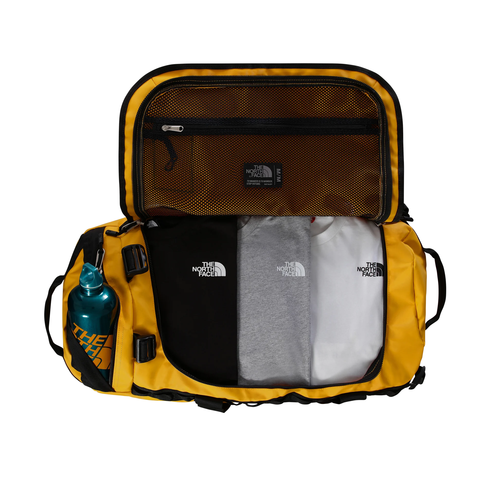 The North Face Borsone idrorepellente zaino Duffel Base Camp Voyager 71 litri M giallo