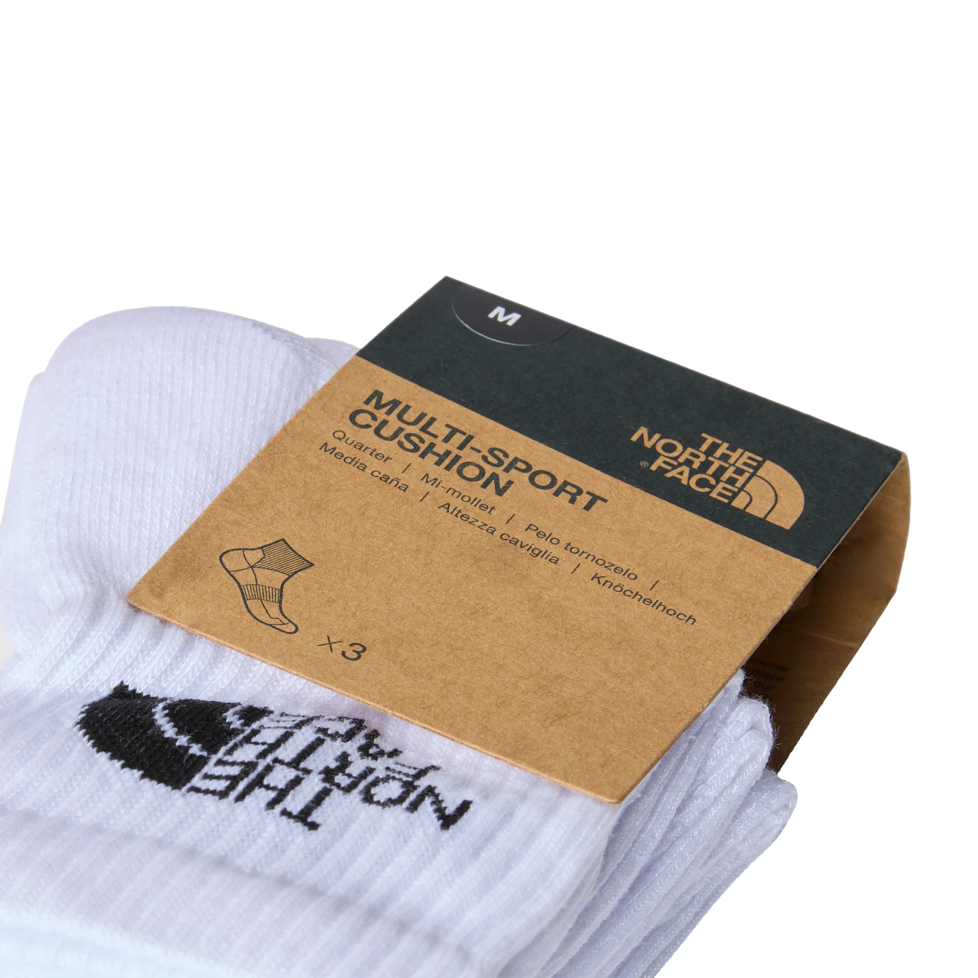 The North Face calze pack 3x bianco Multi Sport Cushion 1/4 Large - L