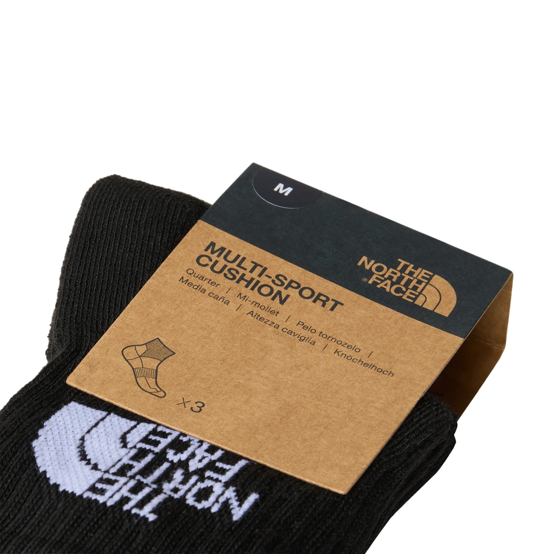 The North Face calze pack 3x nero Multi Sport Cushion 1/4 Large - L